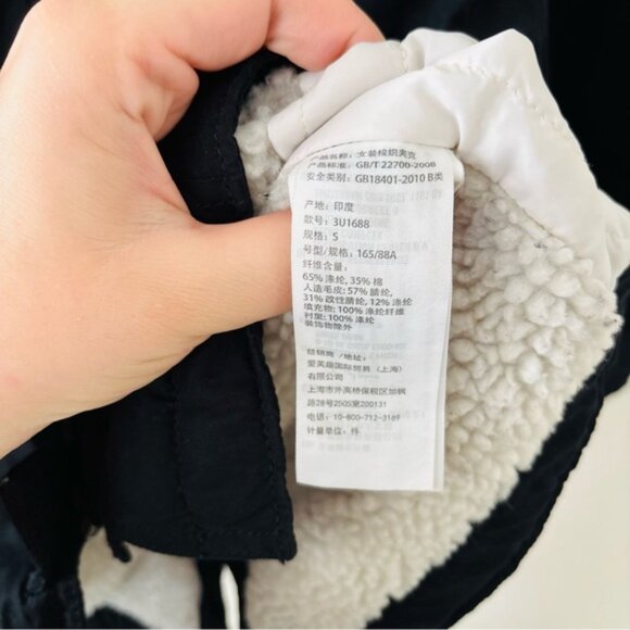 Hollister Women’s Black Utility Jacket with Cream Sherpa Lining Small Winter - Picture 6 of 8